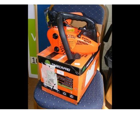 A new Timberpro petrol chainsaw (boxed)