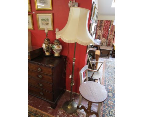 Brass standard lamp
