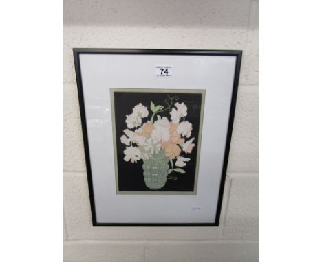 Woodblock signed print by Hall Thorpe.This print appears to be in good condition with no obvious damage or major flaws. It is
