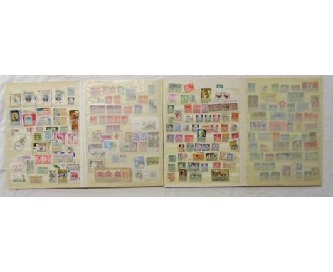 Stamps - 2 Stock books - Approx 650 World stamps to inc 1889 Spanish Comunicaciones 15 centimos featuring portrait of baby Al