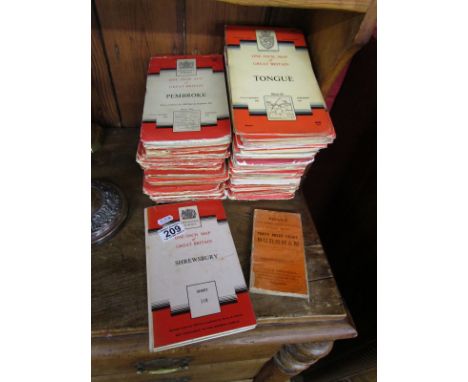 Collection of Ordnance Survey maps, mostly seventh series