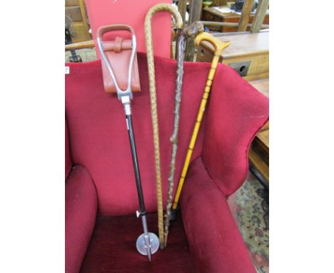 3 walking sticks & quality shooting stick