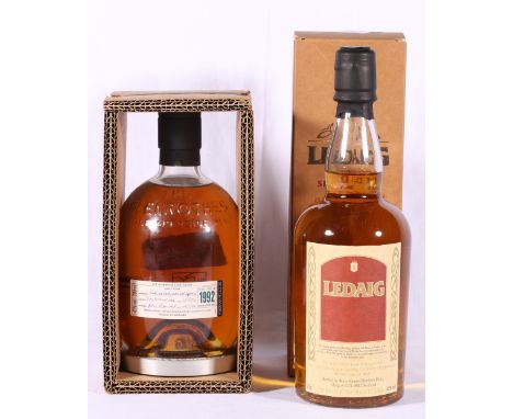LEDAIG no age statement peated single malt Scotch whisky, sherry finished bottled by Burn Stewart Distillers PLC 42% vol 70cl