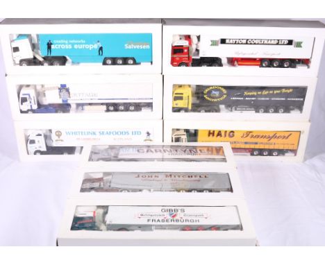 Nine Eligor 1:43 scale articulated lorries including 112114, 12038, 113246, 112711, 113218, 112369, 113136, 112358 and 113203