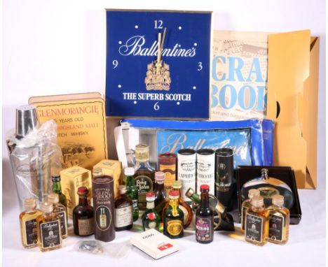 Collection of miniatures including two LAPHROAIG white cap 10 year old in tubes
TAMNAVULIN - GLENLIVET scotch whisky
GLENMORA