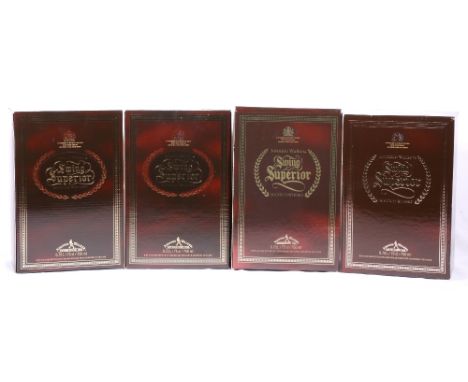 Four bottles of JOHNNIE WALKER swing superior blended Scotch whisky 43% vol. 75cl, each boxed. (4)