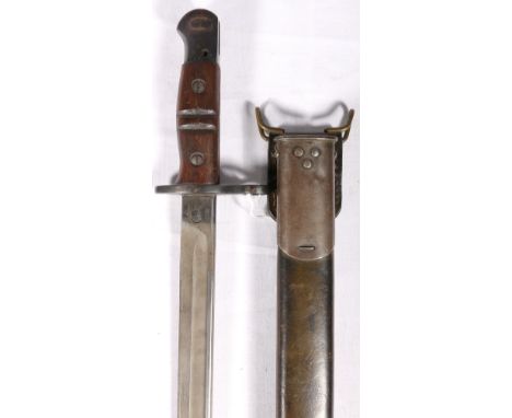 United States of America M1917 bayonet with scabbard and frog.