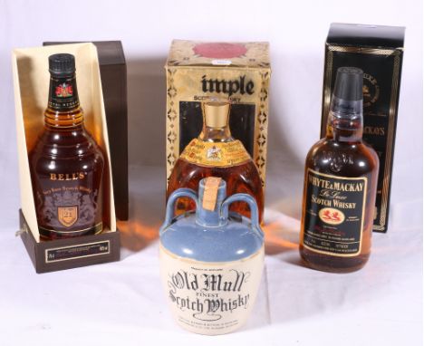 BELLS 21 year old very rare blended Scotch Whisky, 40% 75cl, WHYTE AND MACKAY de luxe blended Scotch whisky, 40% vol, 75cl: H