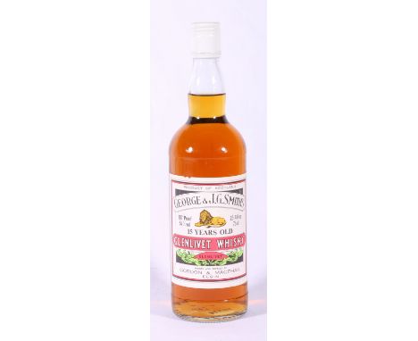 GLENLIVET 15 year old single malt Scotch whisky, blended and bottled by Gordon & McPhail of Elgin, 57%vol 75cl