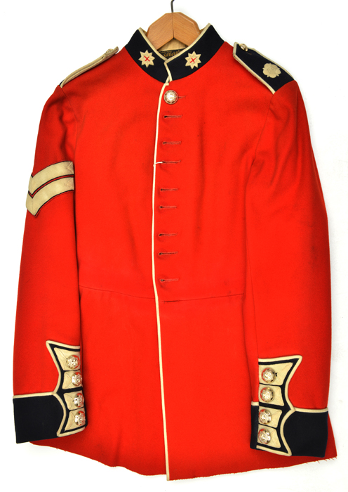 A good Coldstream Guards corporal’s tunic dated 1957, anodised ...