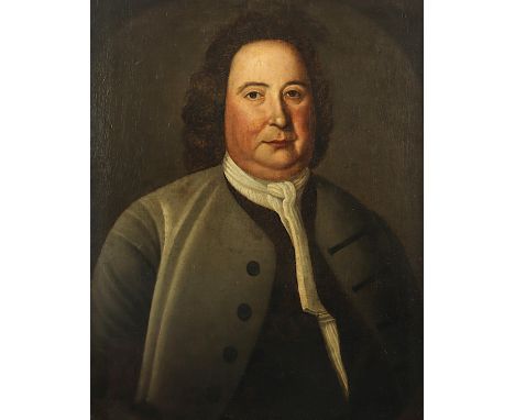 PORTRAITMALER E.18.JH., "Bildnis eines Mannes", Öl/Lwd., 66 x 53, doubliert, R.