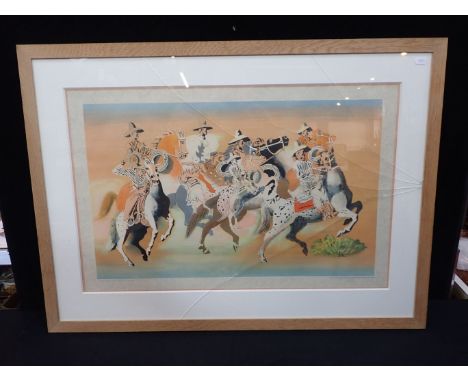 EDUARD 'BUK' ULREICH (1889-1962) 'Arizona Cowboys' Baynard Press for School Prints Ltd., London, SP22, lithograph, the image 
