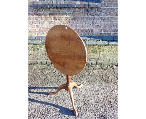 A GEORGE III STYLE ROSEWOOD AND MAHOGANY TRIPOD TABLE with tip-up top 66cm