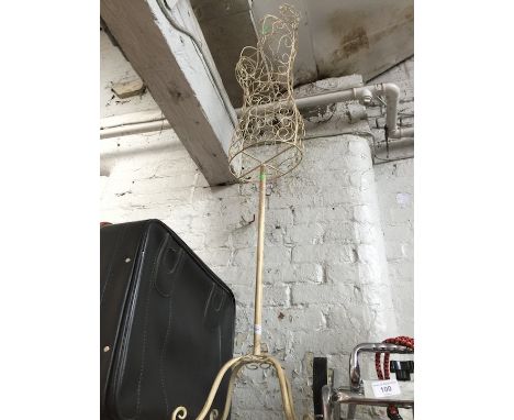 A wire form mannequin 