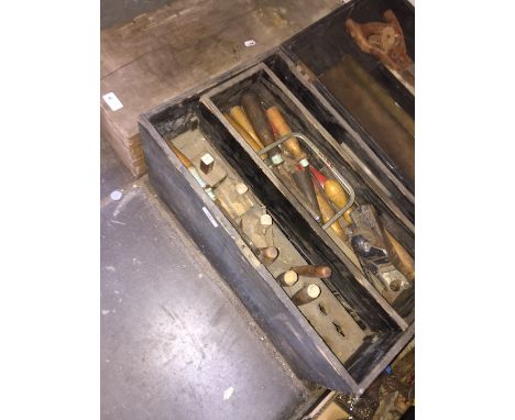 Two joiners tool boxes and including tools 