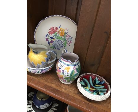 Five pieces of Poole pottery 