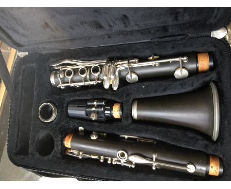 Cased modern clarinet 