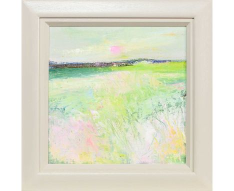 MAY BYRNE, SPRING TIDE oil on board, initialledframedimage size 29cm x 29cm, overall size 41cm x 41cm Note: May Byrne is a pr