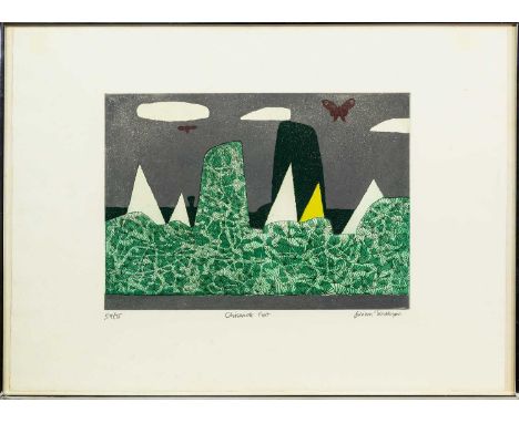 * JULIAN TREVELYAN RA (BRITISH 1910 - 1988), CHISWICK EYOT limited edition colour etching on paper, signed, titled and number