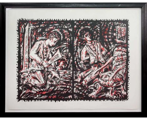 * ADRIAN WISZNIEWSKI RSA HonFRIAS HRSW (SCOTTISH b. 1958), MOUSE-TRAPPED limited edition colour lithograph on paper, signed, 