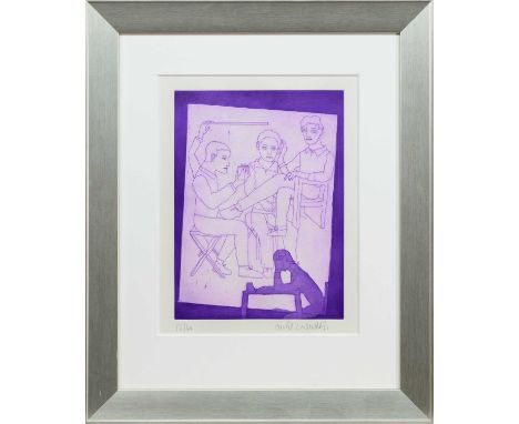 * ADRIAN WISZNIEWSKI RSA HonFRIAS HRSW (SCOTTISH b. 1958), THE GRAVITY OF LEARNING  limited edition colour etching on paper, 