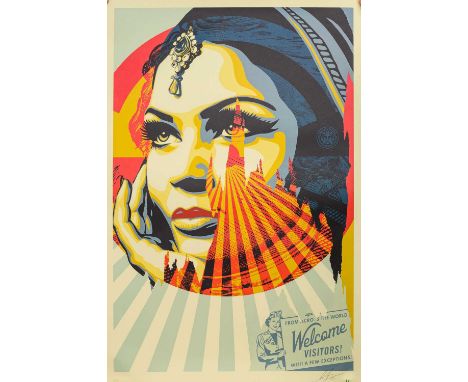 SHEPARD FAIREY (AMERICAN b. 1970), TARGET EXCEPTIONS offset lithograph on paper, signed and dated '24unframedoverall size 92c