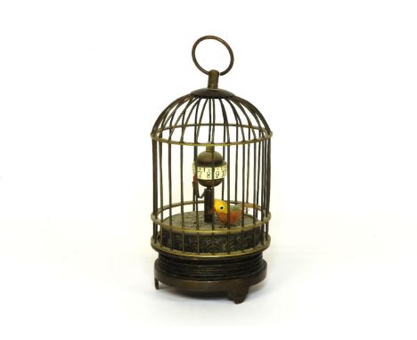 An automaton birdcage clock
