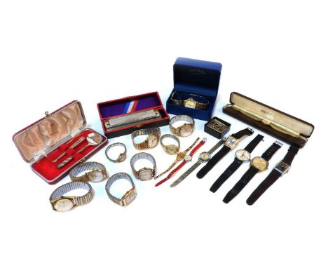 A collection of wrist watches, Rotary, etc.