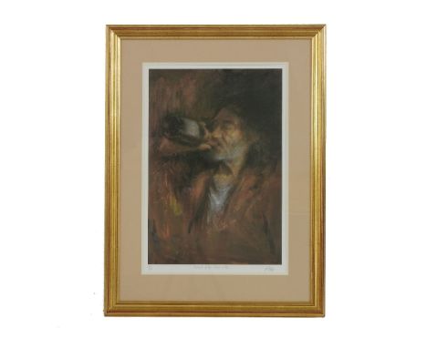 Ken Paine 'PORTRAIT OF THE ARTIST IN PARIS'Limited edition colour reproduction, signed, inscribed with title and numbered 60/