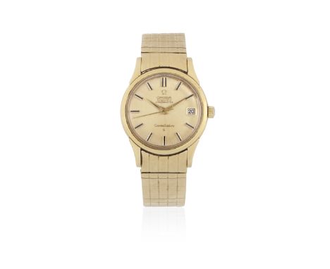 Omega. An 18k gold automatic calendar bracelet watchModel: ConstellationReference: 886Date: Birmingham Hallmark for 1961Movem