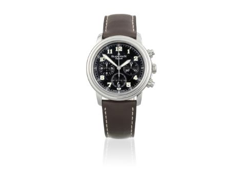 Blancpain. A stainless steel automatic calendar flyback chronograph wristwatchModel: FlybackDate: Circa 2000Movement: 37-jewe