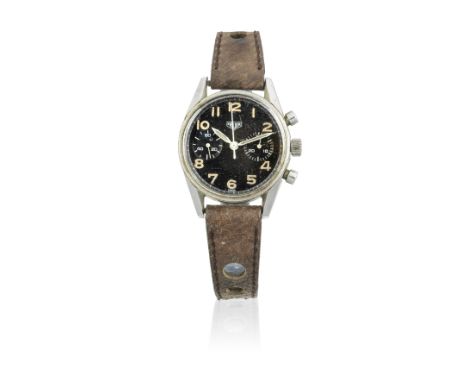 Heuer. A stainless steel manual wind chronograph wristwatch issued to the Belgian Air ForceDate: Circa 1970Movement: 17-jewel