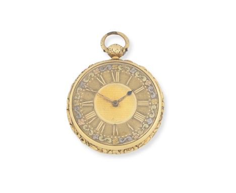 John Moncas, Liverpool. An 18K gold key wind open face pocket watchDate: Chester Hallmark for 1821Movement: Patented gilt ful