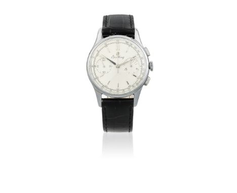 Breitling. A chrome plated and stainless steel manual wind chronograph wristwatchModel: Cadette Reference: 1188Date: Circa 19