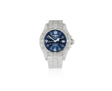 Breitling. A stainless steel automatic calendar bracelet watch with 24 hour indicationModel: SuperOceanReference: A17360Date: