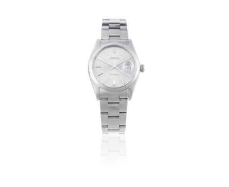 Rolex. A stainless steel manual wind calendar bracelet watchModel: OysterDateReference: 6694Date: Circa 1985Movement: 17-jewe