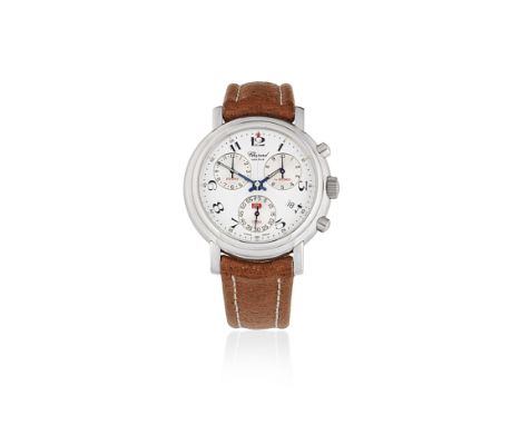 Chopard. A Limited Edition stainless steel quartz calendar chronograph drivers wristwatchModel: Mille MigliaReference: 16/827