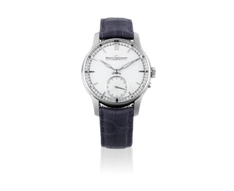 Moritz Grossmann. A stainless steel manual wind wristwatch with unique hand engraved balance cockModel: Atum PureReference: M