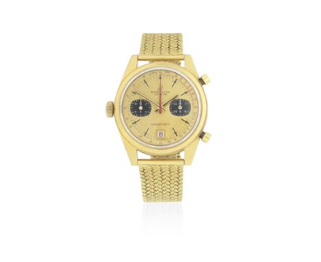 Breitling. An 18K gold automatic calendar chronograph bracelet watchModel: Chrono-Matic Reference: 2116Date: Circa 1960Moveme