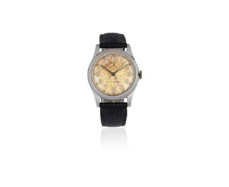 Rolex. A stainless steel manual wind wristwatchReference: 2360Date: Circa 1950Movement: 15-jewel manual windDial: Silvered, l