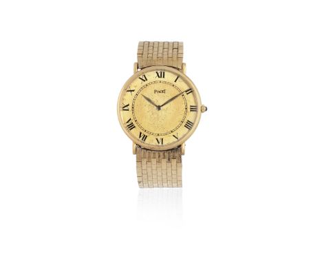 Piaget. An 18K gold manual wind bracelet watchModel: AltiplanoReference: 9035Date: Circa 1980Movement: 18-jewel Cal.9P2 manua