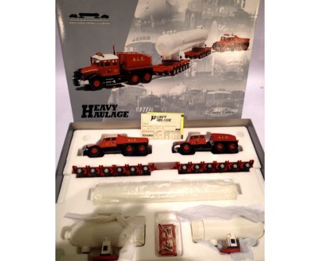 Corgi heavy haulage 31013 ALE, Scammell x2, Nicholas trailer with slug catcher load, very good-excellent condition, boxed. P&