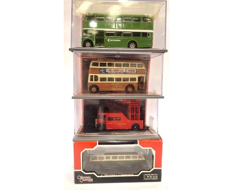 Four Corgi OOC buses - Maidstone, Southdown, London Transport x2, very good-excellent condition. P&amp;P Group 1 (£14+VAT for