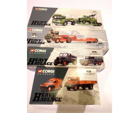 Four Corgi heavy haulage 31006, 16601, 31011, 31003, all very good - excellent condition, boxed. P&amp;P Group 1 (£14+VAT for