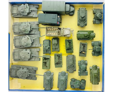 24x Assorted Military Diecast - Including some Dinky Toys - All Playworn Unboxed - P&amp;P Group 2 (£18+VAT for the first lot