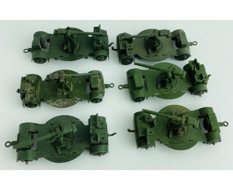 6x Dinky Toys Military Gun Trailers - Unboxed - P&amp;P Group 1 (£14+VAT for the first lot and £1+VAT for subsequent lots) 