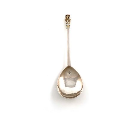 A fine Henry VIII silver Apostle spoon, The Master, by William Simpson, London 1530, fig-shaped bowl, the reverse with scratc