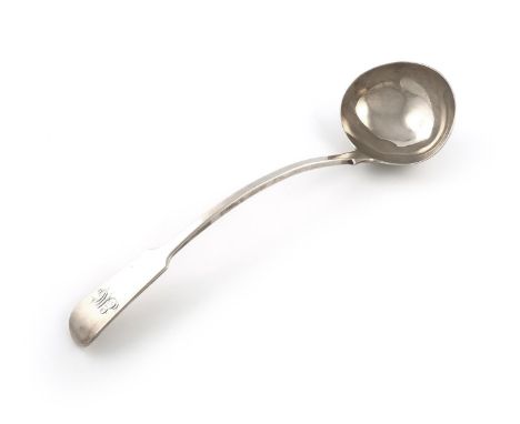 A William IV provincial silver Fiddle pattern soup ladle, by Barber, Cattle and North, York 1830, also marked with town mark,