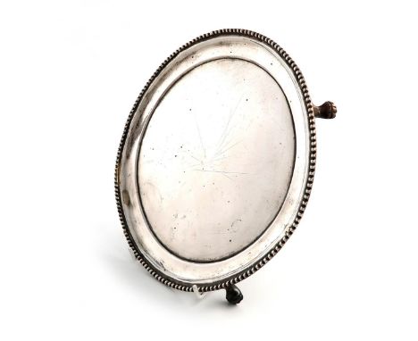 An early 19th century Indian Colonial silver waiter, maker's mark KD with three dots next to mark, unidentified Calcutta make