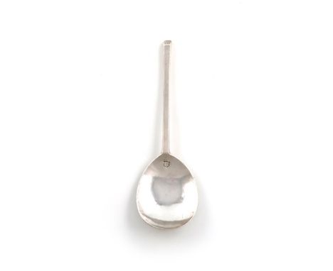 A Commonwealth silver Slip-top spoon, by Stephen Venables, London 1652, fig-shaped bowl, faceted tapering stem, the terminal 